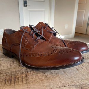 Cole Haan 10.5 M Wing Tip Dress Shoe - Tan